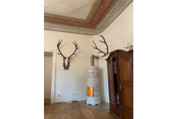 Stufa in ceramica Rondò con decori